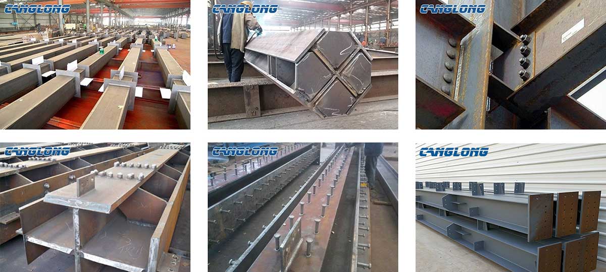 Steel structure production and processing workshop