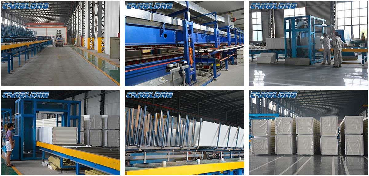 Sandwich panel production line