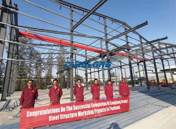 Steel structure installation team