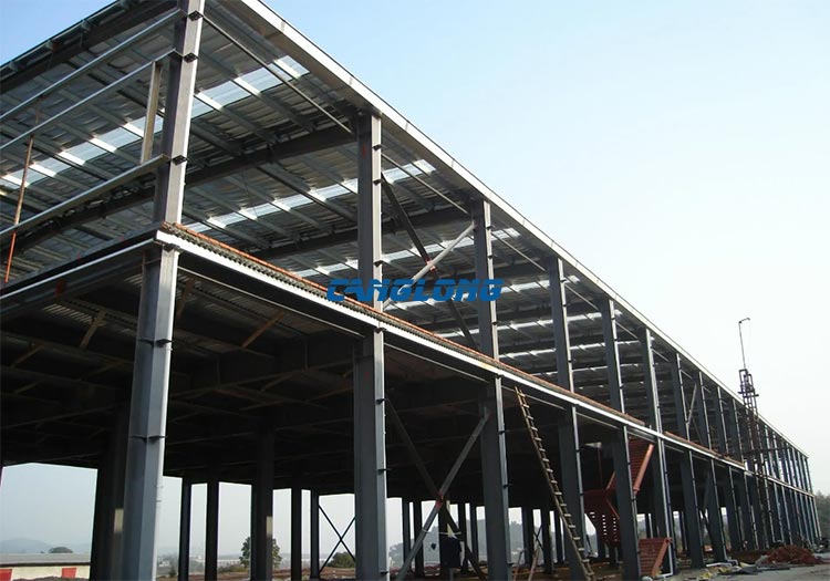 Steel structure shed