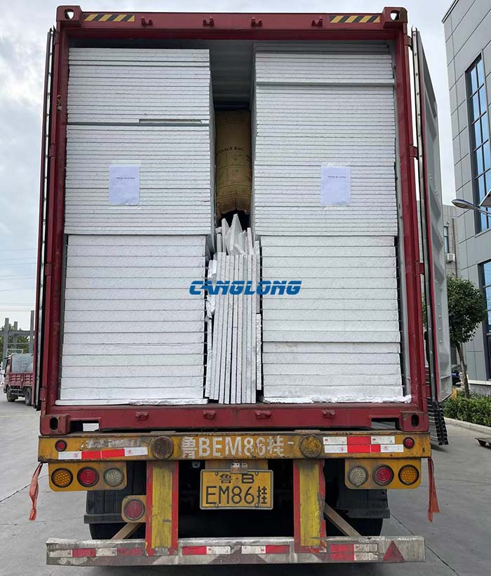 steel structure chicken shed sandwich panel delivery