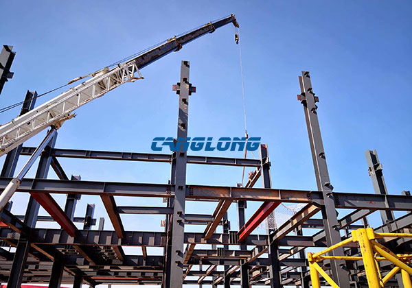 steel beam structure installation