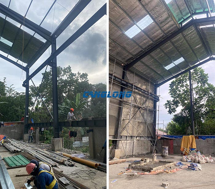 warehouse steel structure installation