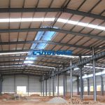 factory building steel frame roof structure