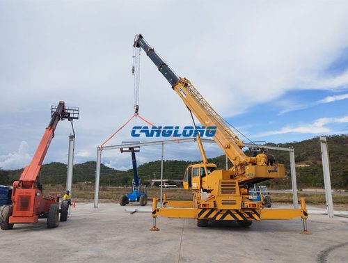 installation of steel warehouse