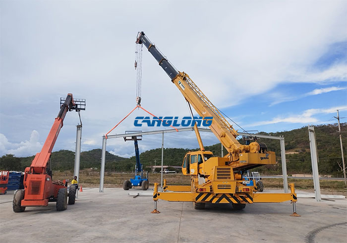 installation of steel warehouse