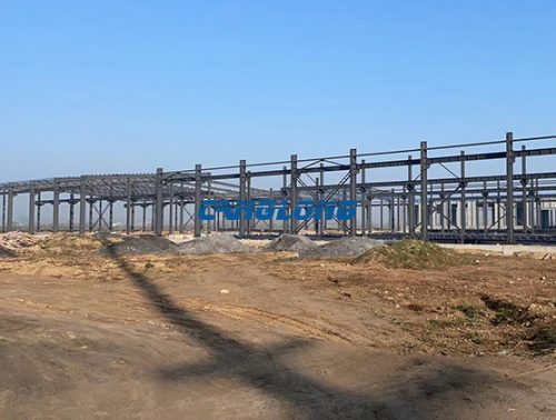 steel frame warehouse installation