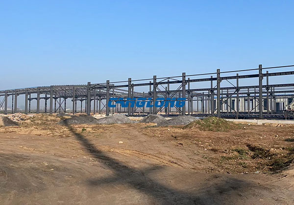 steel frame warehouse installation