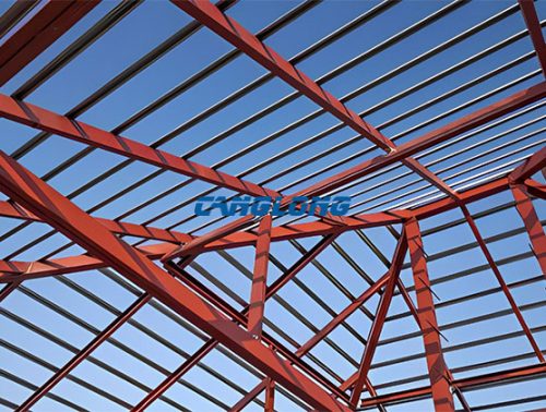 steel frame roof structure