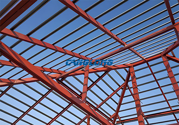 steel frame roof structure