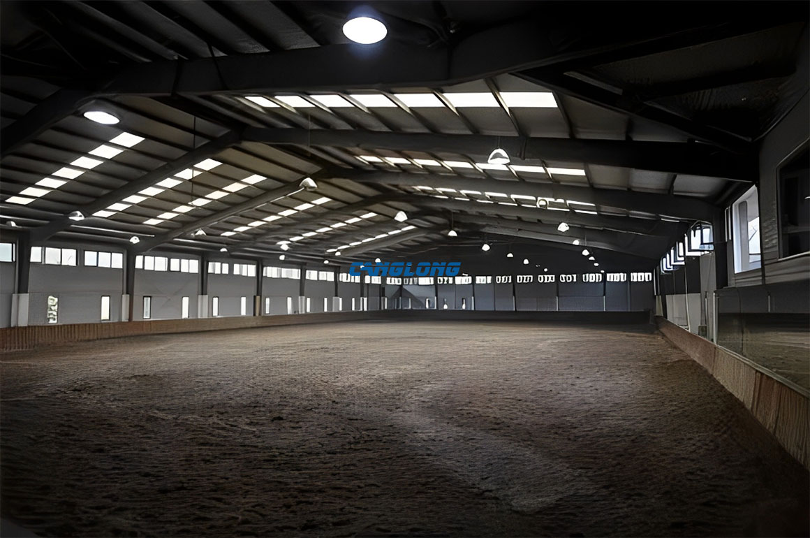 indoor steel building riding arena