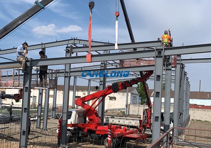 steel structure workshop installation