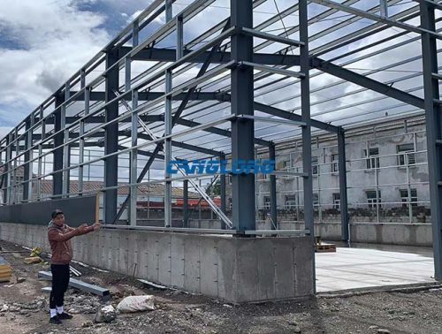 steel structure workshop installation