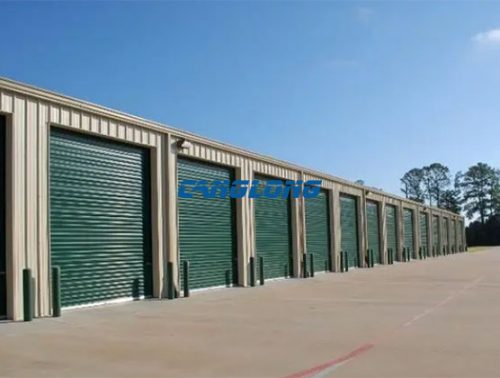 row metal garage