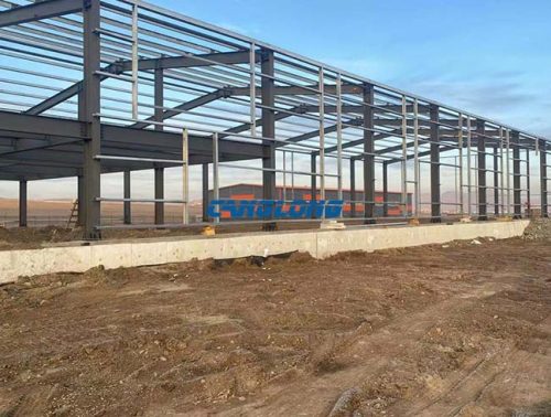steel warehouse frame structure installation