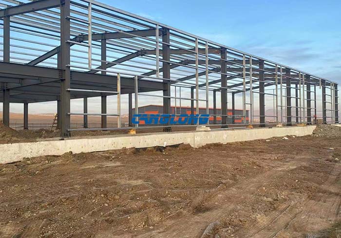 steel warehouse frame structure installation