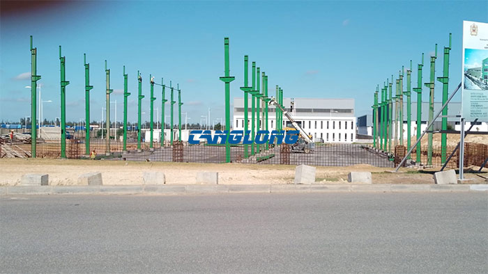 warehouse steel columns installation