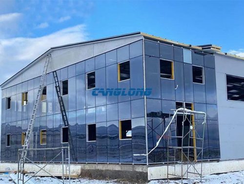glass curtain wall factory building