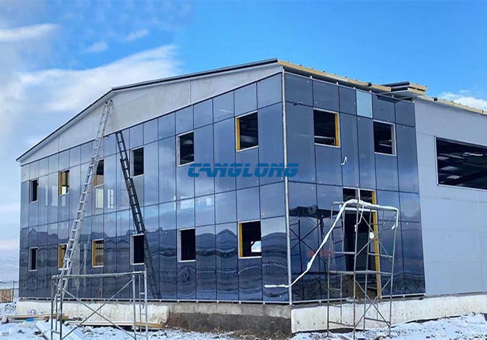 glass curtain wall factory building