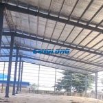 large steel structure warehouse construction
