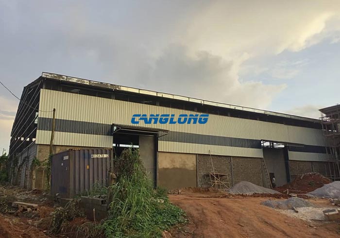 Cameroon steel structure factory building finished