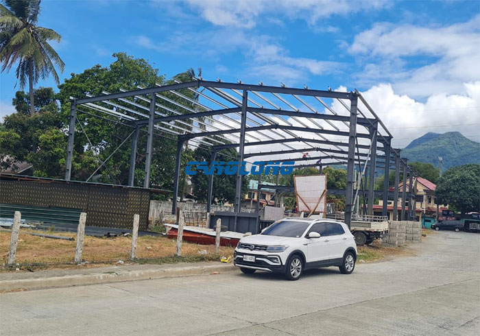 36x18x7m steel structure mezzanine warehouse installed in Philippines