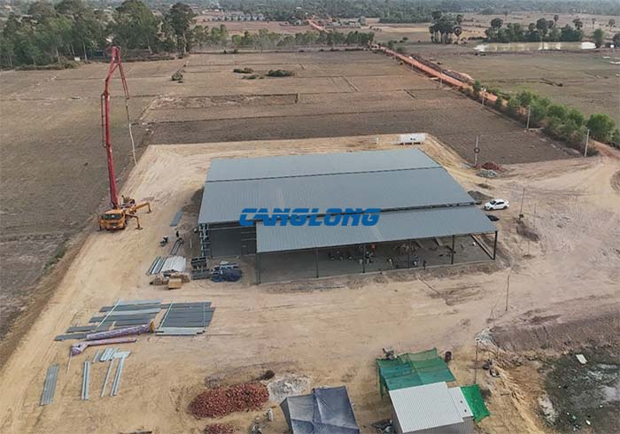 multi span steel structure warehouse