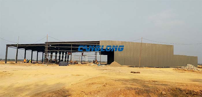 multi span steel structure warehouse
