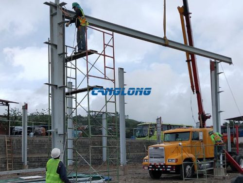 steel structure carport construction