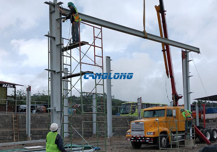 steel structure carport construction