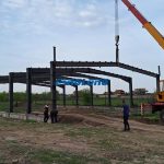 warehouse steel structural install