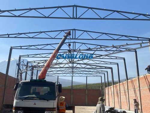 steel frame factory building
