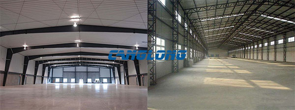 wide span factory steel building