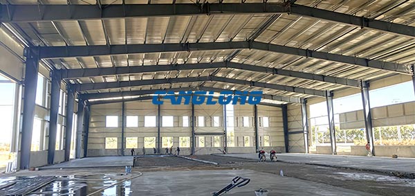 wide span factory steel building