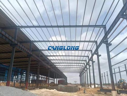 long span steel structure factory building