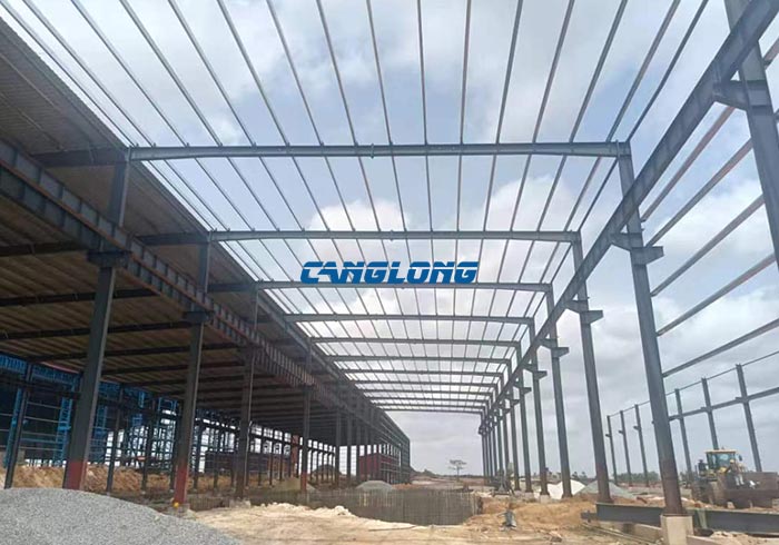long span steel structure factory building