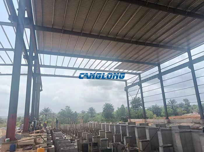 long span steel structure factory building