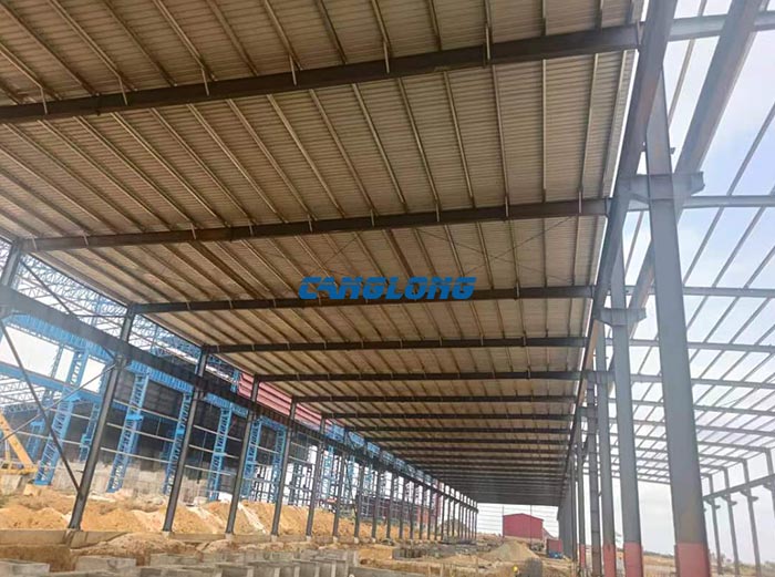 long span steel structure factory building
