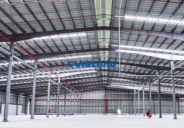 multi-span steel factory building