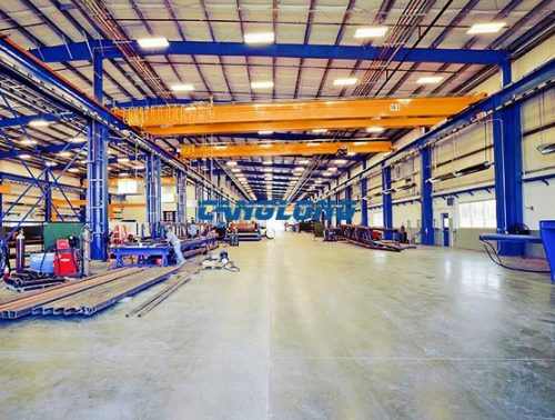 Steel Workshop Factory With Crane