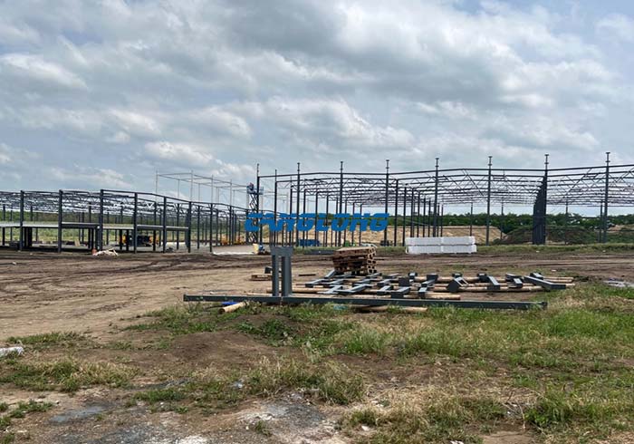 long-span steel framing warehouse