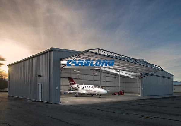 prefab metal aircraft hangar