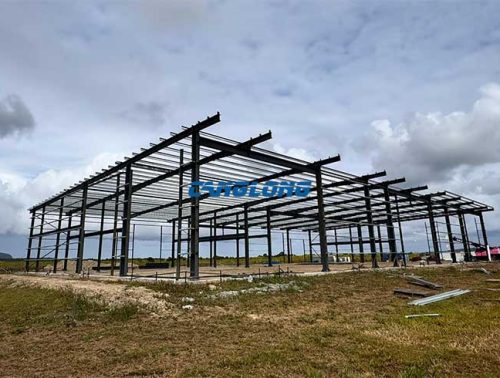 single slope steel workshop building