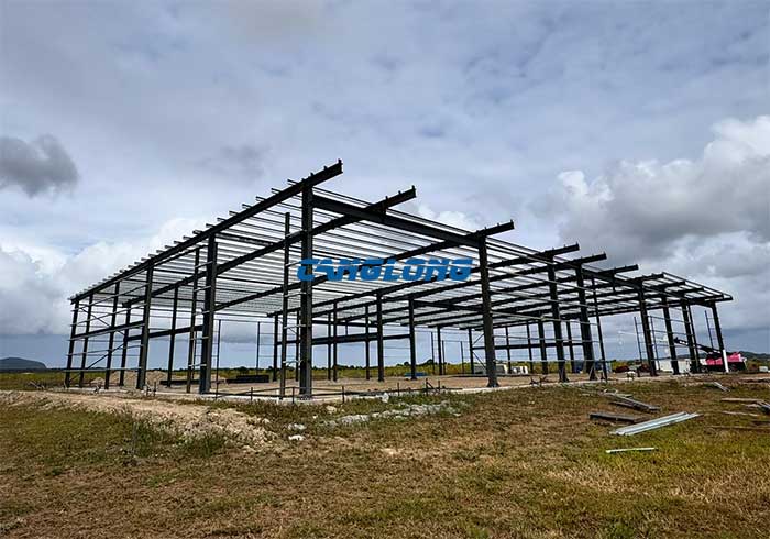 single slope steel workshop building