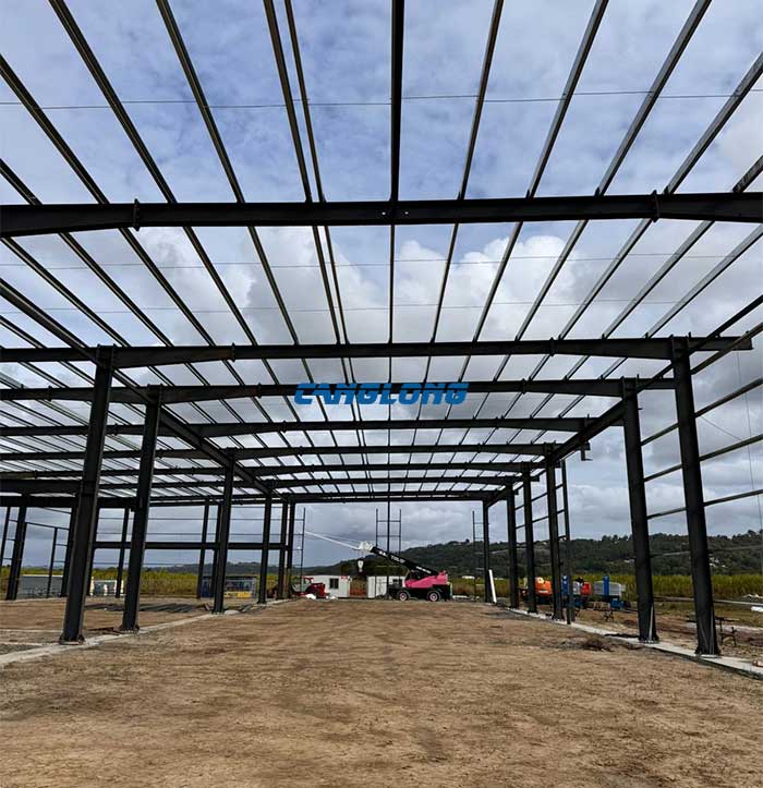 single slope steel workshop building