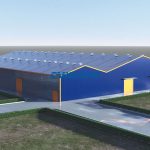 high-low-span double slope metal structure warehouse