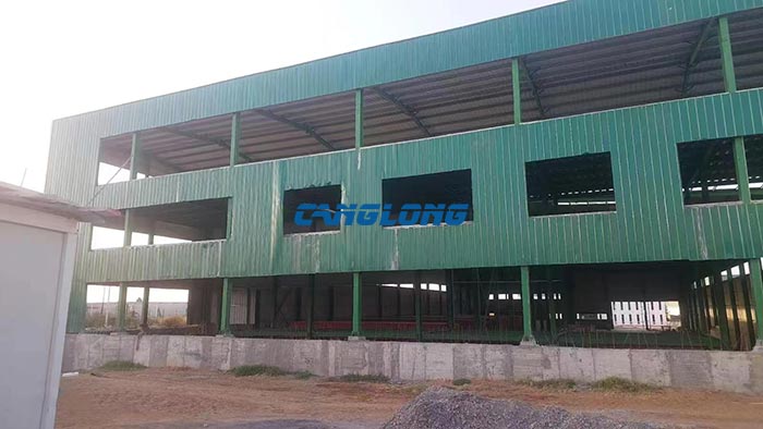 3-story steel structure factory building