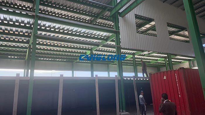 3-story steel structure factory building