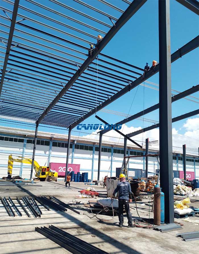large factory steel building