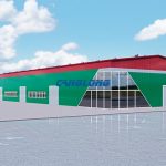3D model of steel structure factory